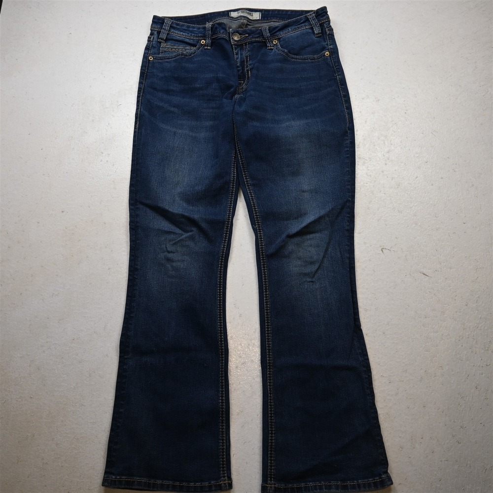 Rock&Roll Denim 30 Mid Rise Riding Bootcut Dark Stretch Denim Womens Jeans